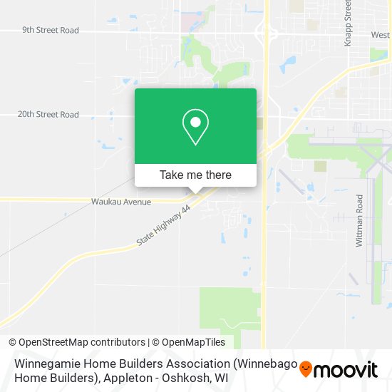 Winnegamie Home Builders Association (Winnebago Home Builders) map