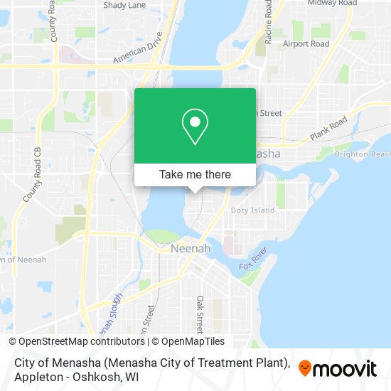 Mapa de City of Menasha (Menasha City of Treatment Plant)