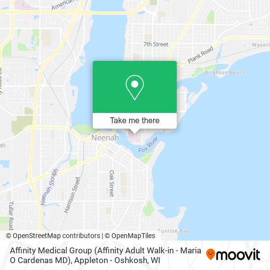 Mapa de Affinity Medical Group (Affinity Adult Walk-in - Maria O Cardenas MD)