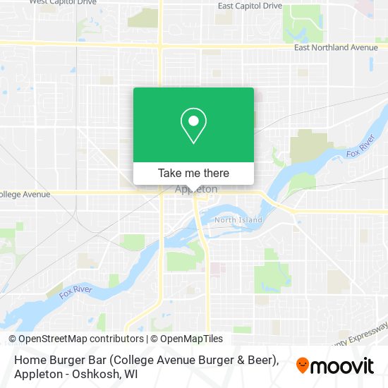 Mapa de Home Burger Bar (College Avenue Burger & Beer)