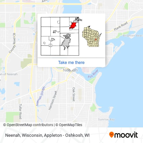 Neenah, Wisconsin map