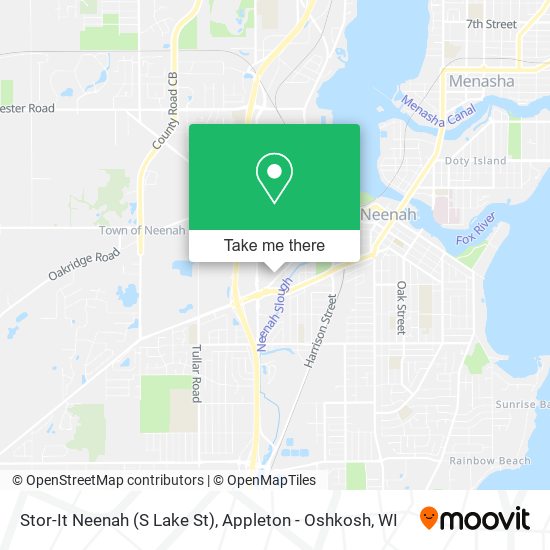 Mapa de Stor-It Neenah (S Lake St)