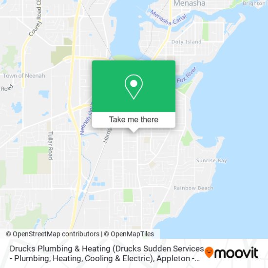 Mapa de Drucks Plumbing & Heating (Drucks Sudden Services - Plumbing, Heating, Cooling & Electric)