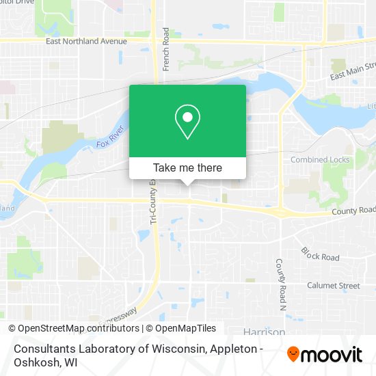 Mapa de Consultants Laboratory of Wisconsin