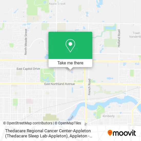 Thedacare Regional Cancer Center-Appleton (Thedacare Sleep Lab-Appleton) map
