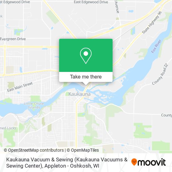 Mapa de Kaukauna Vacuum & Sewing (Kaukauna Vacuums & Sewing Center)
