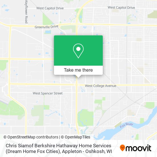 Mapa de Chris Siamof Berkshire Hathaway Home Services (Dream Home Fox Cities)