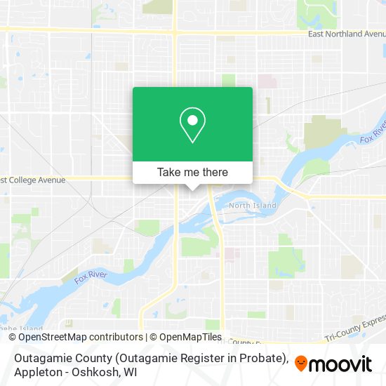 Outagamie County (Outagamie Register in Probate) map