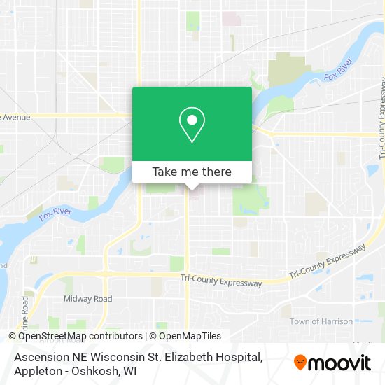 Ascension NE Wisconsin St. Elizabeth Hospital map