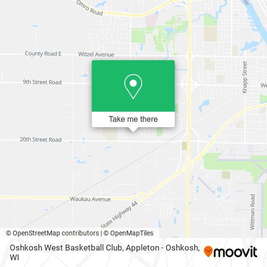 Oshkosh West Basketball Club map
