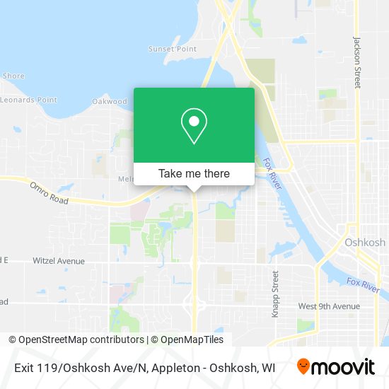 Mapa de Exit 119/Oshkosh Ave/N