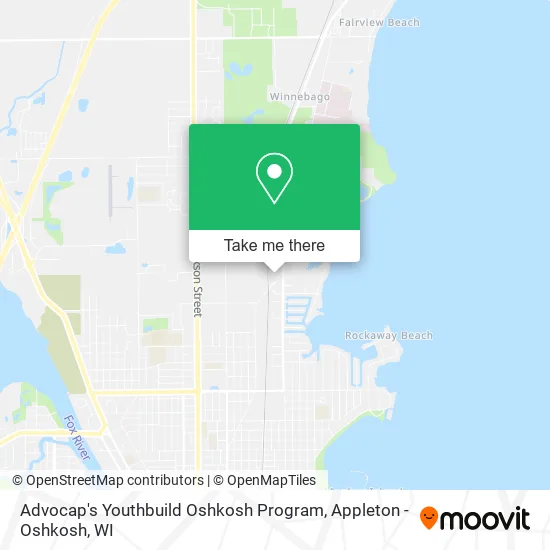 Advocap's Youthbuild Oshkosh Program map