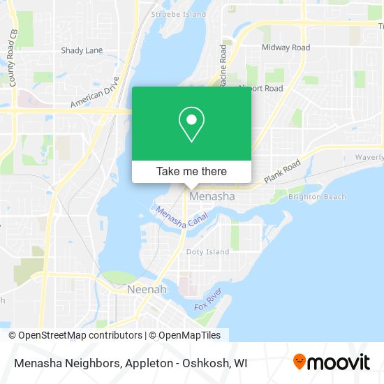 Menasha Neighbors map