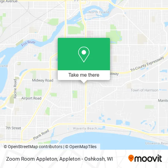 Zoom Room Appleton map