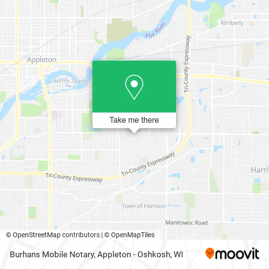 Burhans Mobile Notary map