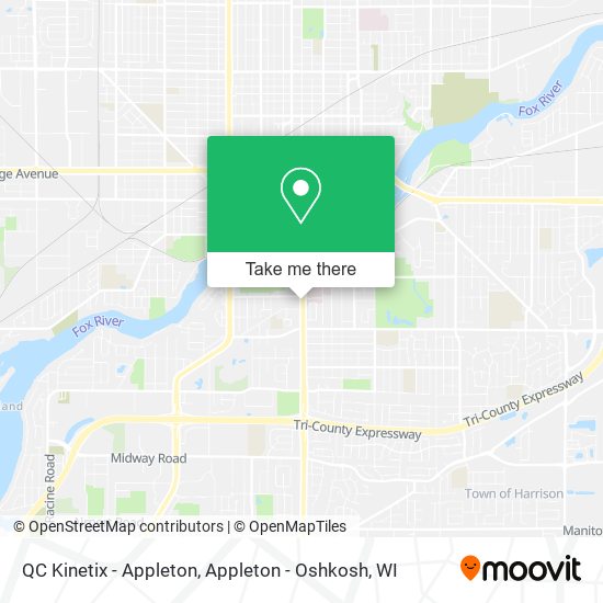 QC Kinetix - Appleton map