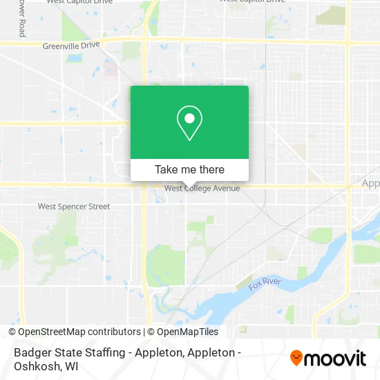 Badger State Staffing - Appleton map