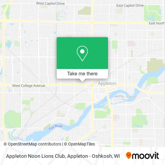 Appleton Noon Lions Club map