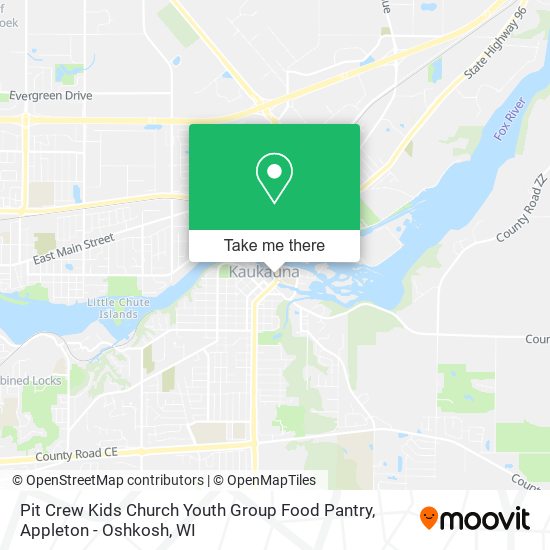 Mapa de Pit Crew Kids Church Youth Group Food Pantry
