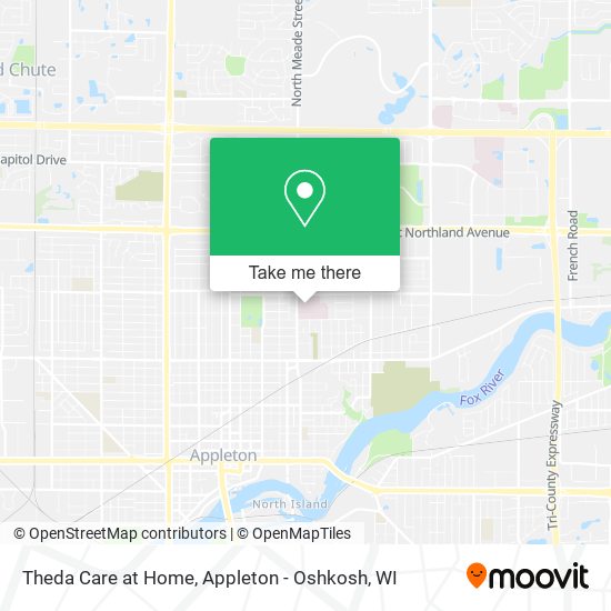 Theda Care at Home map