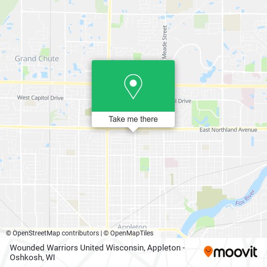 Wounded Warriors United Wisconsin map