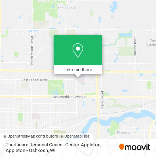 Thedacare Regional Cancer Center-Appleton map