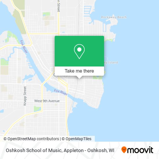 Mapa de Oshkosh School of Music