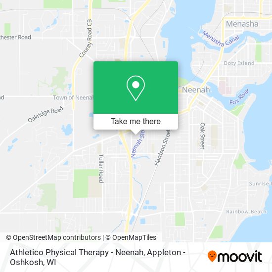 Athletico Physical Therapy - Neenah map