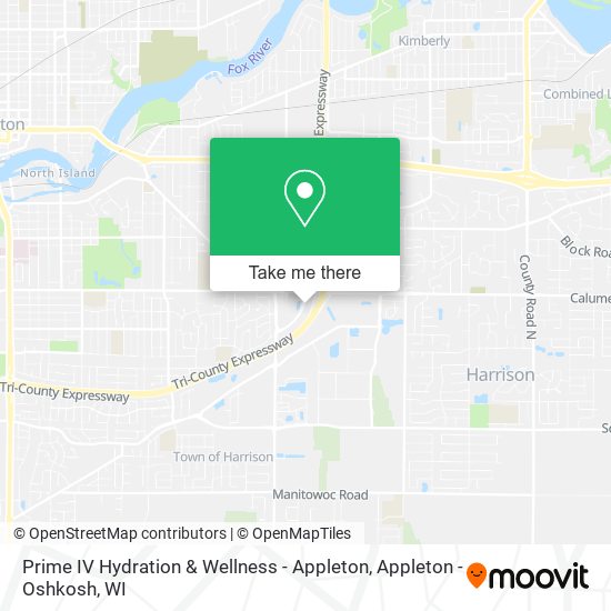 Prime IV Hydration & Wellness - Appleton map