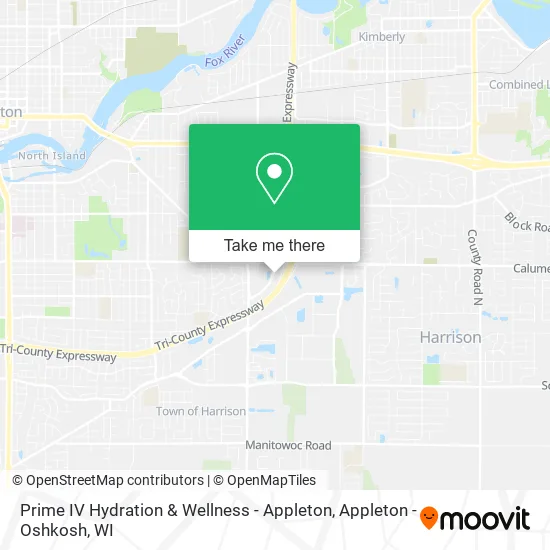 Prime IV Hydration & Wellness - Appleton map