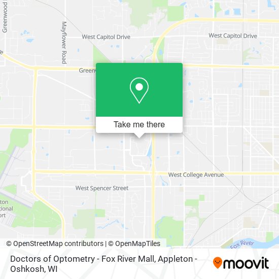 Mapa de Doctors of Optometry - Fox River Mall