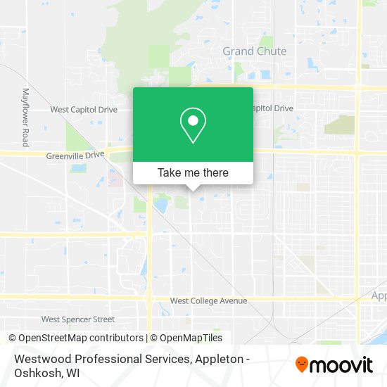 Westwood Professional Services map