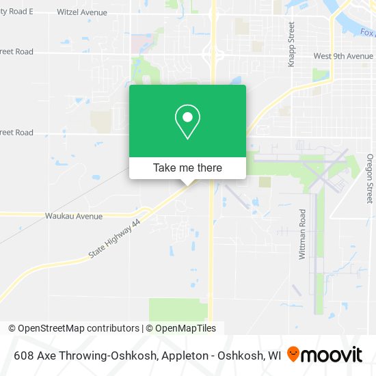 Mapa de 608 Axe Throwing-Oshkosh