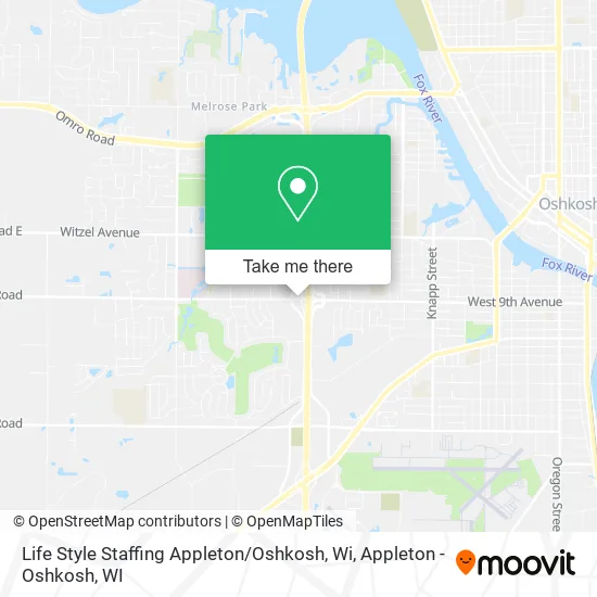 Life Style Staffing Appleton / Oshkosh, Wi map