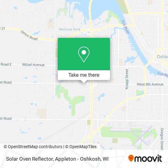 Solar Oven Reflector map