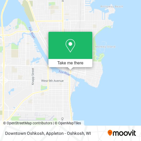 Downtown Oshkosh map