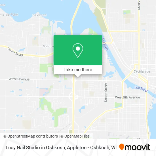 Mapa de Lucy Nail Studio in Oshkosh