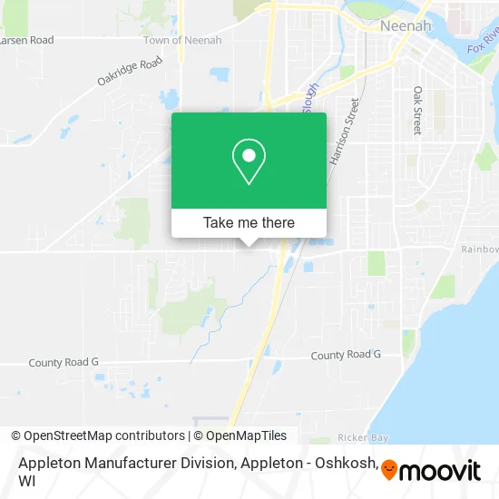 Mapa de Appleton Manufacturer Division