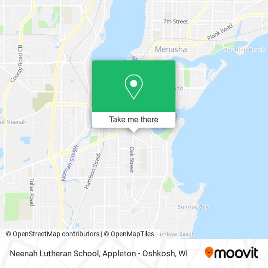 Neenah Lutheran School map