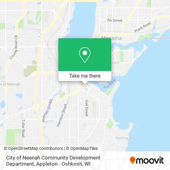 City of Neenah Community Development Department map