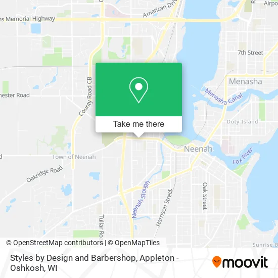 Styles by Design and Barbershop map