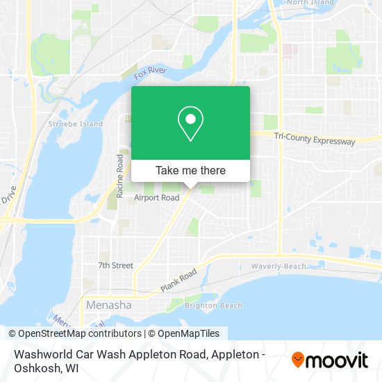 Mapa de Washworld Car Wash Appleton Road