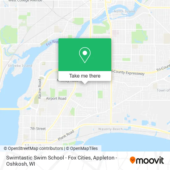 Swimtastic Swim School - Fox Cities map