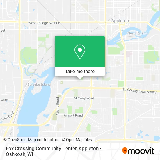Fox Crossing Community Center map