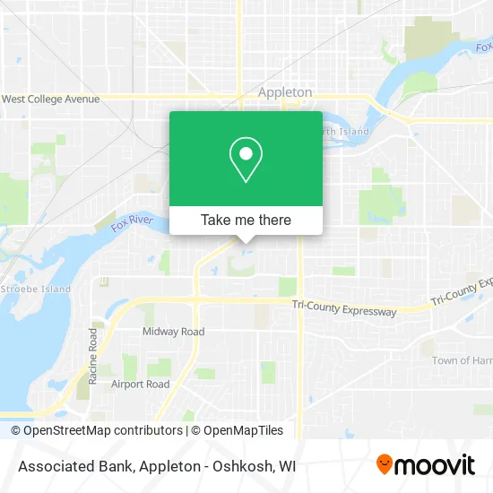 Associated Bank map