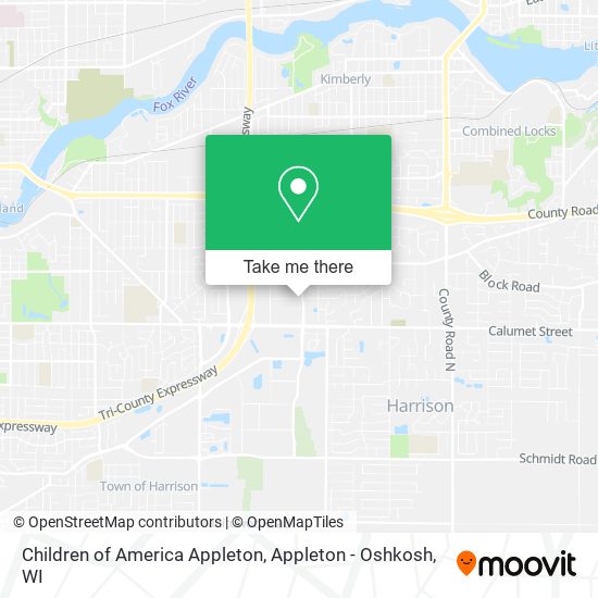 Children of America Appleton map