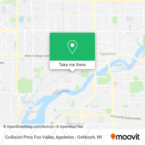 Collision Pros Fox Valley map