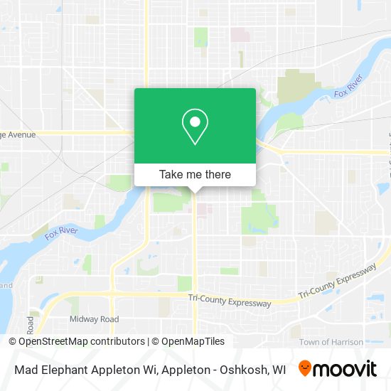 Mad Elephant Appleton Wi map