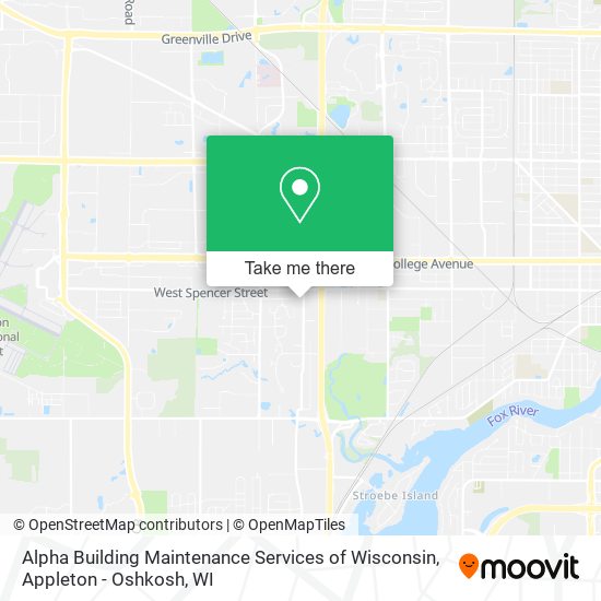 Alpha Building Maintenance Services of Wisconsin map