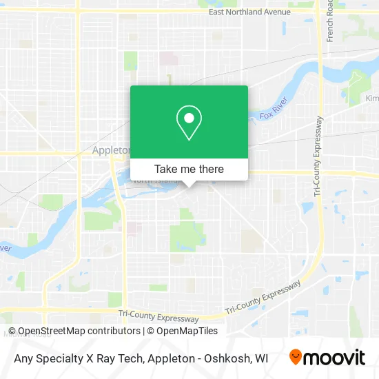 Any Specialty X Ray Tech map